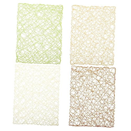 ULTECHNOVO 4 Stück Teiliges Handgefertigtes Gewebtes Platzset aus Papierseil Isolierende Untersetzer für Tischdekoration Beige Hellbraun und Grasgrün für Zuhause Restaurant und Besondere ULTECHNOVO 4 Stück Teiliges Handgefertigtes Gewebtes Platzset aus Papierseil Isolierende Untersetzer für Tischdekoration Beige Hellbraun und Grasgrün für Zuhause Restaurant und Besondere von ULTECHNOVO