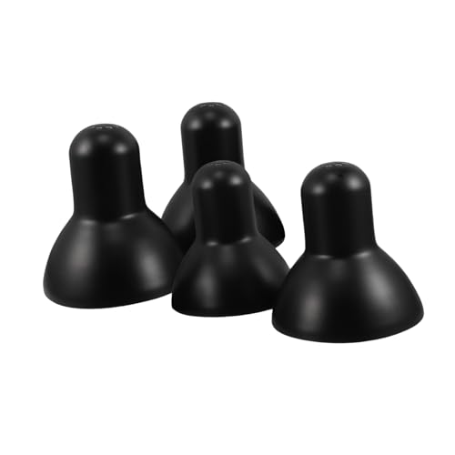 ULTECHNOVO 4 Stück Teiliges Schwarzes Metall Lampenschirme Kompakt und Robust Metall Schreibtischlampen Ersatz für Arbeits- Lese Nachttischlampen Einfache Montage Moderner Industriestil von ULTECHNOVO