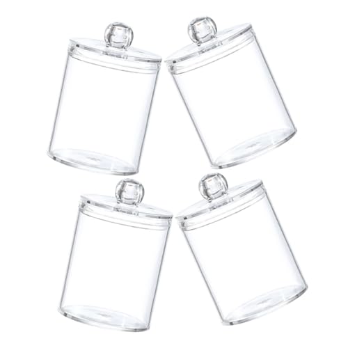 ULTECHNOVO 4 Stück Teiliges Transparenter Baumwollwatte Aufbewahrungsbox mit Luftdichtem Deckel Multifunktionaler Organizer für Wattepads und Wattestäbchen Praktisches Rundbehälter für ULTECHNOVO 4 Stück Teiliges Transparenter Baumwollwatte Aufbewahrungsbox mit Luftdichtem Deckel Multifunktionaler Organizer für Wattepads und Wattestäbchen Praktisches Rundbehälter für von ULTECHNOVO