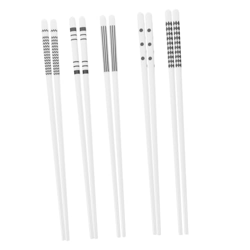 ULTECHNOVO 5 Paare Teiliges Keramik Essstäbchen Leichtes Robustes Design mit Rutschfester Oberfläche Wiederverwendbar und Tragbar Multifunktional für Sushi Ramen und Asiatische Küche ULTECHNOVO 5 Paare Teiliges Keramik Essstäbchen Leichtes Robustes Design mit Rutschfester Oberfläche Wiederverwendbar und Tragbar Multifunktional für Sushi Ramen und Asiatische Küche von ULTECHNOVO