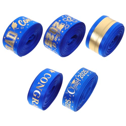 ULTECHNOVO 5 Rollen Abschlussband Verpackungsband Bastelband Schulband Zum Basteln Abschlussband Abschlussband Dekoband Pflegeband Polyester Blau ULTECHNOVO 5 Rollen Abschlussband Verpackungsband Bastelband Schulband Zum Basteln Abschlussband Abschlussband Dekoband Pflegeband Polyester Blau von ULTECHNOVO