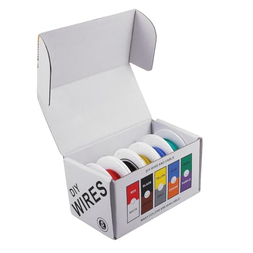 ULTECHNOVO 5 Rollen Flexibles Silikonschaltlitze Temperaturbeständig Weich und Biegsam pro Farben für DIY Elektroprojekte und Kabelmanagement von ULTECHNOVO