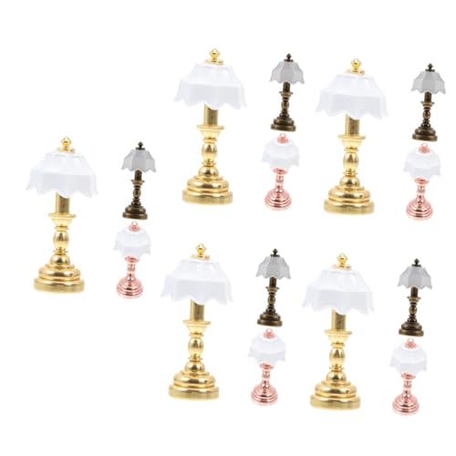 ULTECHNOVO 5 Sätze Mini-schreibtischlampenmodell Usb-schreibtischlampe Klein Miniatur Lichter Weiß Für Warmes Licht Mini-hauslampe Minimalistisch Led Mini-möbelmodell Metall 3 Stück * 5 von ULTECHNOVO