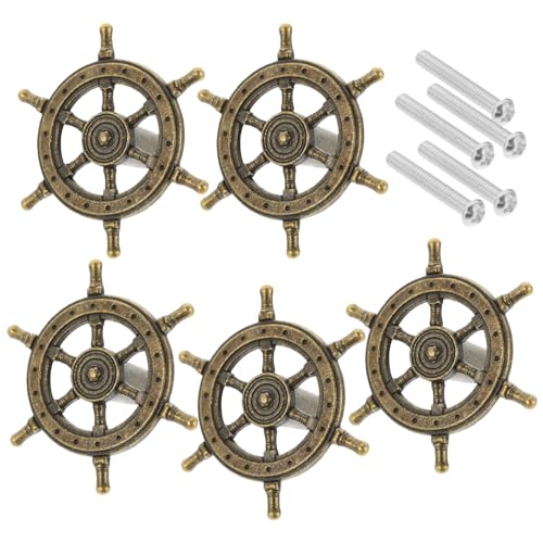 ULTECHNOVO 5 Stück Antike Schubladenknöpfe Nautisches Design Vintage Möbelgriffe für Schränke Kommoden Kleiderschränke aus Rostfreies Material Installieren von ULTECHNOVO