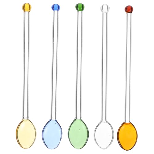 ULTECHNOVO 5 Stück Glaskelle Kaffeemischlöffel Rührstäbchen für Kaffeelöffel Kaffee-Zubehör Kleine Kaffeelöffel Glaslöffel mischen Teelöffel Esslöffel Glaskochlöffel Dessertversorgung ULTECHNOVO 5 Stück Glaskelle Kaffeemischlöffel Rührstäbchen für Kaffeelöffel Kaffee-Zubehör Kleine Kaffeelöffel Glaslöffel mischen Teelöffel Esslöffel Glaskochlöffel Dessertversorgung von ULTECHNOVO
