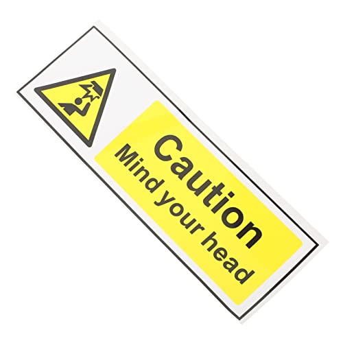 ULTECHNOVO 5 Stück Warnschild Achtung Kopf Selbstklebend Niedriges Decken Warnschild Robustes Schild für Lager Schule und Langlebiger Aufkleber für Sichere Kopfbereich Warnung von ULTECHNOVO