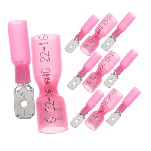 ULTECHNOVO 50 Paare Isolierte Kabelschuhe Set mit Schnelltrennfunktion Wasserdichte Schrumpfschlauch-kontakte Männlich und Weiblich Awg für Auto Elektroinstallationen Leicht Identifizierbar von ULTECHNOVO