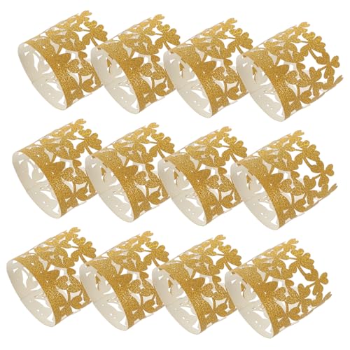 ULTECHNOVO 50 Stück Papier Serviettenringe mit Filigranem Hohlmuster Tischdeko für Hochzeit Party und Fest Vielseitig Verwendbar als Serviettenhalter und Tischschmuck ULTECHNOVO 50 Stück Papier Serviettenringe mit Filigranem Hohlmuster Tischdeko für Hochzeit Party und Fest Vielseitig Verwendbar als Serviettenhalter und Tischschmuck von ULTECHNOVO