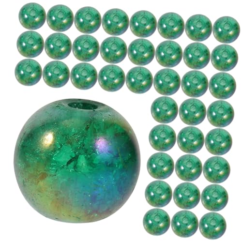 ULTECHNOVO 50 Stück Verzierungen aus Glassteinen lose Fisch Reiz klein Vase einmachgläser Glasperlenfelsen Aquarium Landschaftsbau Perlensteine Perlenglassteine Green von ULTECHNOVO