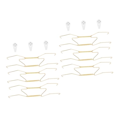 ULTECHNOVO 6 Satz Teiliges Unsichtbare Tellerhalter aus Metall Federnde Platte Haken Traceless Wandaufhänger für Kleine Dekorative Teller und Porzellandisplay von ULTECHNOVO