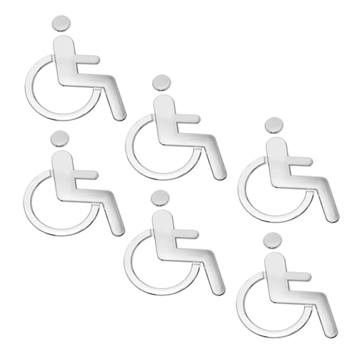 ULTECHNOVO 6 Stück Behindertensymbol Toilettenschild Für Rollstuhlfahrer Behindertenrollstuhl Einfaches Schild Behindertentoilette Türschild Behindertentoilette Schild ULTECHNOVO 6 Stück Behindertensymbol Toilettenschild Für Rollstuhlfahrer Behindertenrollstuhl Einfaches Schild Behindertentoilette Türschild Behindertentoilette Schild von ULTECHNOVO