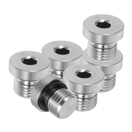 ULTECHNOVO 6 Stück Innensechskant Rohrstopfen aus Edelstahl Ölstopfen mit Dichtung Hochtemperaturbeständig Abdichtung für Hydrauliksysteme Ersatz für Industrielle Rohrverschlüsse ULTECHNOVO 6 Stück Innensechskant Rohrstopfen aus Edelstahl Ölstopfen mit Dichtung Hochtemperaturbeständig Abdichtung für Hydrauliksysteme Ersatz für Industrielle Rohrverschlüsse von ULTECHNOVO