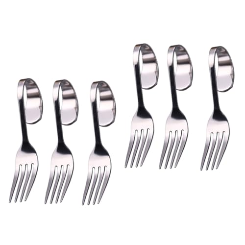 ULTECHNOVO 6 Stück Teiliges Edelstahl gabel Gebogenem Griff Dessert Obstgabeln Spülmaschinenfest Praktische Salatgabeln für Zuhause Restaurant und Milchtee läden ULTECHNOVO 6 Stück Teiliges Edelstahl gabel Gebogenem Griff Dessert Obstgabeln Spülmaschinenfest Praktische Salatgabeln für Zuhause Restaurant und Milchtee läden von ULTECHNOVO