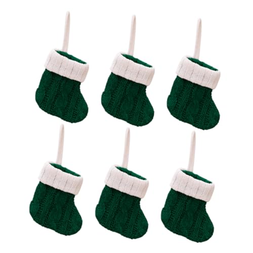 ULTECHNOVO 6 Stück Teiliges Mini Weihnachtsstrümpfe Hängende Deko aus Strick Robuste Xmas Socken Ornament für Weihnachtsbaum Kamin Tür und Fenster Vielseitige Weihnachtsdekoration Grün ULTECHNOVO 6 Stück Teiliges Mini Weihnachtsstrümpfe Hängende Deko aus Strick Robuste Xmas Socken Ornament für Weihnachtsbaum Kamin Tür und Fenster Vielseitige Weihnachtsdekoration Grün von ULTECHNOVO