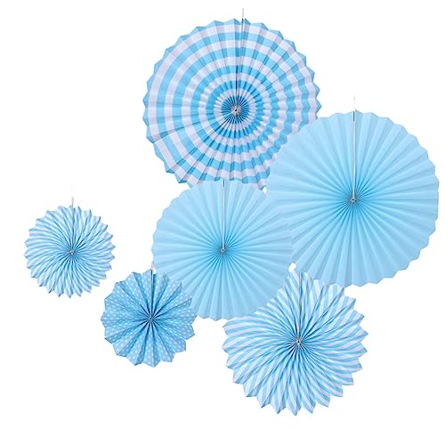 ULTECHNOVO 6 Stück Teiliges Papierfächer Blumen Dekoration Blau für Geburtstag Party Papierfächer Festliche Hängende Dekoration Leicht Wiederverwendbar ULTECHNOVO 6 Stück Teiliges Papierfächer Blumen Dekoration Blau für Geburtstag Party Papierfächer Festliche Hängende Dekoration Leicht Wiederverwendbar von ULTECHNOVO