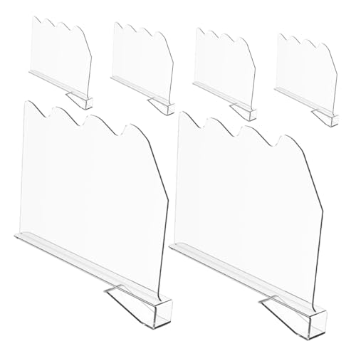 ULTECHNOVO 6 Stück Transparente Regaltrenner aus Robuste Organizer für Kleiderschrank Bücherregal und Einfach Einzurichten ohne Werkzeug Design für Optimale Ordnung von ULTECHNOVO