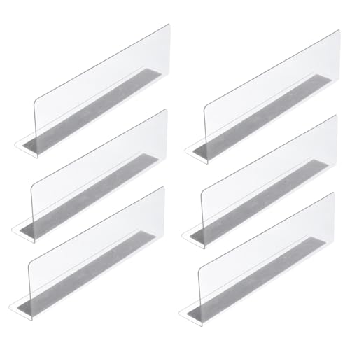 ULTECHNOVO 6stücke Kunststoff Regaltrenner Für Supermärkte Förmige Trennwände Warenorganisation Transparent PVC Material Für Küche Schlafzimmer Und von ULTECHNOVO