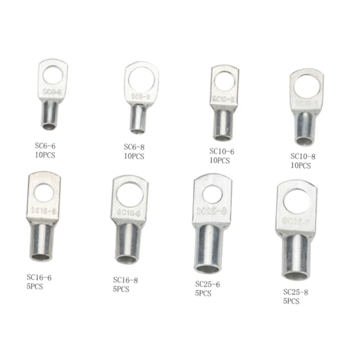 ULTECHNOVO 60 Stück Teiliges Serie Blanke Kupfer Kabelschuhe Ringkabelschuh mit Verzinnter Oberfläche Flache Öffnung für Einfache Drahtmontage Korrosionsbeständig Geeignet für Auto Schiff ULTECHNOVO 60 Stück Teiliges Serie Blanke Kupfer Kabelschuhe Ringkabelschuh mit Verzinnter Oberfläche Flache Öffnung für Einfache Drahtmontage Korrosionsbeständig Geeignet für Auto Schiff von ULTECHNOVO