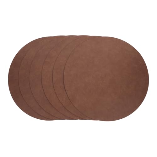 ULTECHNOVO 6stücke Rund Tischset Aus Kunstleder Waschbar Für Esstische Küchen Partys Kompaktes Set Passender Einfach Zu Reinigen ULTECHNOVO 6stücke Rund Tischset Aus Kunstleder Waschbar Für Esstische Küchen Partys Kompaktes Set Passender Einfach Zu Reinigen von ULTECHNOVO