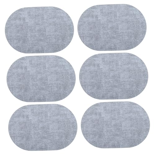 ULTECHNOVO 6stücke Teiliges Set Tischsets Kunstleder Abwaschbar rutschfest Hitzebeständig Tischmatten Für Esstisch Küche Zuhause -oval-Design von ULTECHNOVO