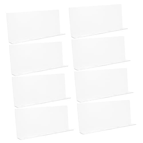 ULTECHNOVO 8 Stück Regalrückwand Bücherregalteiler Buchregalzubehör Bücherregal-Organizer Schranktrenner Für Kleidung Buchstopper Für Regale Übersichtlicher Regalorganisator Transparent Acryl von ULTECHNOVO