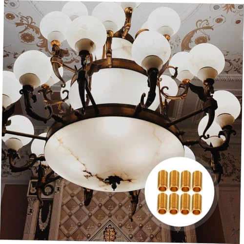 ULTECHNOVO 8 Stück Teiliges Messing Lampen rohrnippel mit Vollgewinde Hohles Design Langlebige Kupfer verbindungsstücke für Leuchten Vielseitig Einsetzbar bei Lampen Kronleuchter reparaturen von ULTECHNOVO