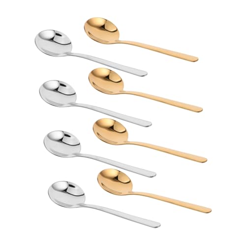 ULTECHNOVO 8 Stück Teiliges Mini Espresso Löffel aus Kleine Kaffeelöffel Poliert Vielseitig für Kaffee Tee und Gewürze Komfortabel Leicht zu Reinigen für Zuhause Büro von ULTECHNOVO