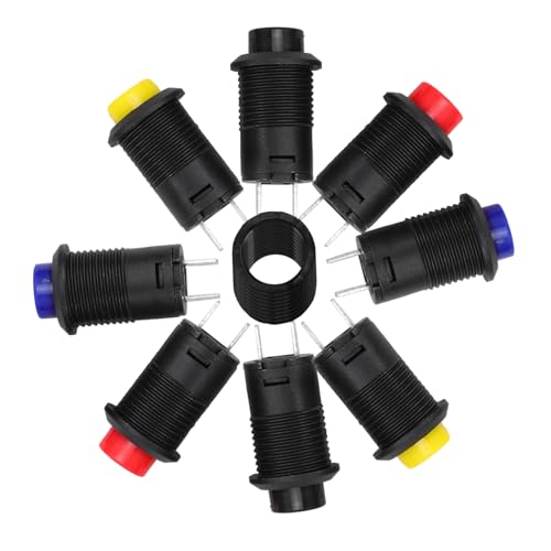 ULTECHNOVO 8 Stück Teiliges Push Button Schalter Punktgenaue Schalter für Türschlösser Not Mechanische Anwendungen Langlebig Installieren Rot Schwarz Blau und Gelb ULTECHNOVO 8 Stück Teiliges Push Button Schalter Punktgenaue Schalter für Türschlösser Not Mechanische Anwendungen Langlebig Installieren Rot Schwarz Blau und Gelb von ULTECHNOVO