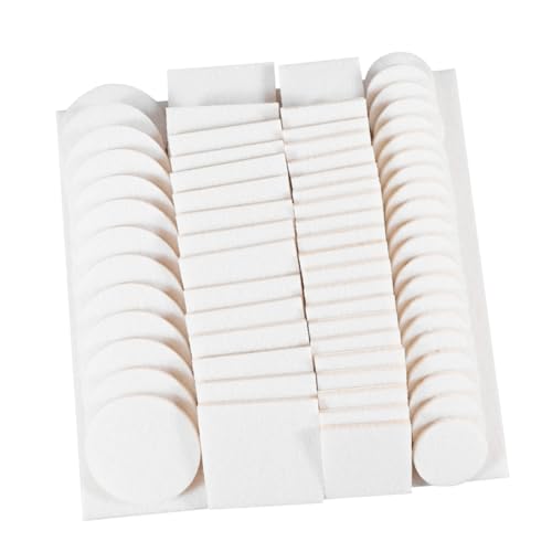 ULTECHNOVO 80 Stück Filz Möbelschutzpolster 3mm Selbstklebend rutschfest Für Tisch Und Hockerbeine Beige von ULTECHNOVO