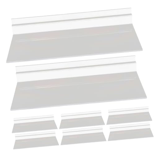 ULTECHNOVO 8 Stücke Transparentes Schuhregal Wandregal für Schuhe Lamellenwandregale Schuhdisplay für Einzelhandel Durchsichtige Wandregale von ULTECHNOVO