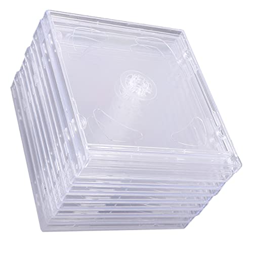 ULTECHNOVO 9 Teiliges CD Etui CD Jewel Cases CD Aufbewahrung CD Jewel Case Doppel CD Display Transparente CD Tabletts CD Halter CD Doppeletui Display CD Organizer Rack Disc Etui von ULTECHNOVO