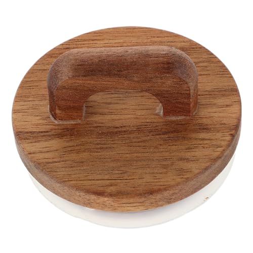 ULTECHNOVO Airtight Wooden Jar Lids With Silicone Seal Reusable Wooden Covers für Einmachgläser mit Praktischem Griff für Frische Lebensmittelaufbewahrung von ULTECHNOVO