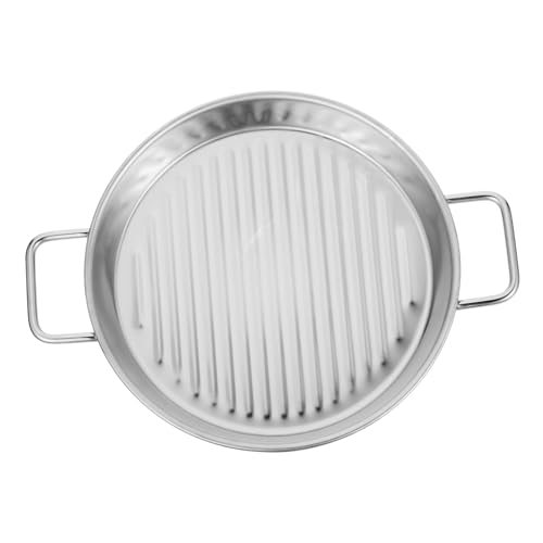 ULTECHNOVO Amphora-Pizzapfanne rundes backblech pizza backblech Pizzablech Kuchenform Paellapfanne zum grillen pfannenwender Ofen Pizzateller einstellen Keksplatte Zubehör Rostfreier Stahl von ULTECHNOVO