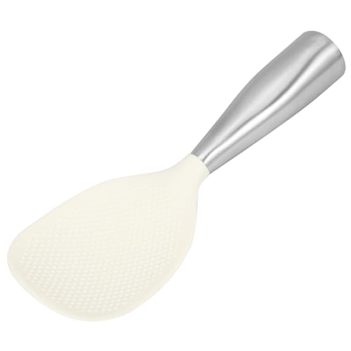ULTECHNOVO Antihaft Silikon Reislöffel mit Edelstahlgriff Ergonomisch Hitzebeständig und Stehend Praktischer Haushalts Reiskocher Löffel für Zuhause Hotel und Restaurant von ULTECHNOVO