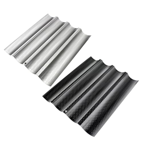 ULTECHNOVO Antihaftbeschichtete Fach Baguette Backform aus Lebensmittelechtem Perforierte Brotbackform für Französisches Brot Hitzebeständig Spülmaschinenfest Geeignet für Zufällige Farbe ULTECHNOVO Antihaftbeschichtete Fach Baguette Backform aus Lebensmittelechtem Perforierte Brotbackform für Französisches Brot Hitzebeständig Spülmaschinenfest Geeignet für Zufällige Farbe von ULTECHNOVO