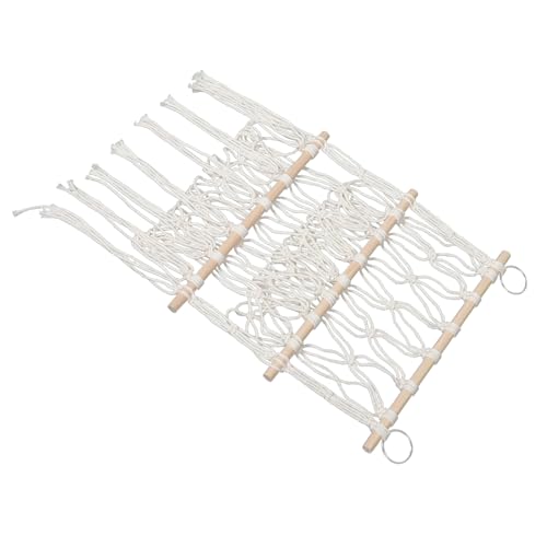ULTECHNOVO Aufbewahrungsornamente bücherregal handtuchhalter handtüchhalter spielzeugnetz bucherregal Stofftier-Organizer Tasche zum Aufhängen von Büchern Baumwollseil Beige von ULTECHNOVO