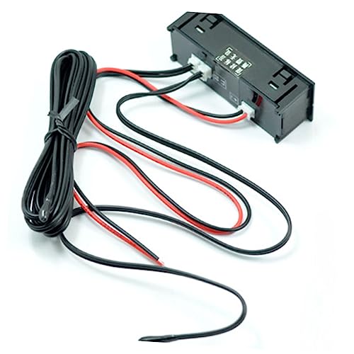 ULTECHNOVO Auto Thermometer mit Digitalanzeige und Uhr Temperatur und Spannungsmesser für Innen und Außentemperatur Selbstklebend und Installieren Rot ULTECHNOVO Auto Thermometer mit Digitalanzeige und Uhr Temperatur und Spannungsmesser für Innen und Außentemperatur Selbstklebend und Installieren Rot von ULTECHNOVO
