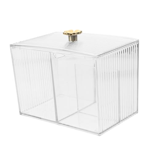 ULTECHNOVO Baumwollpads Halter Transparente Kosmetik Organizer Box für Wattepads Tips und Baumwollbällchen Praktischer Spender für Badezimmer und Schminktisch Leicht und Platzsparend von ULTECHNOVO