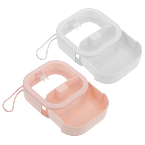 ULTECHNOVO Box Clip Gummiornamente Krawatte Organizer Zahnseide Aufhängen Tupfer Artikel Haarseile Kleines Etui Mini-Desktop Zur Aufbewahrung Zubehör Tragbarer Ohrringhalter Baumwollband: von ULTECHNOVO