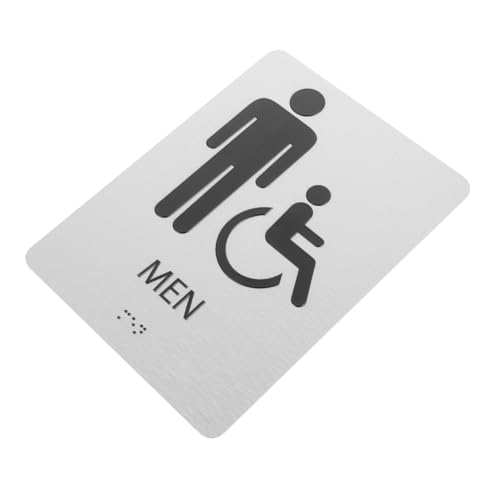ULTECHNOVO Braille Toilettenschild aus Taktiles Handicap WC Schild Unisex Zugänglich Leicht Anzubringen Langlebig und Inklusiv für Öffentliche Badezimmer ULTECHNOVO Braille Toilettenschild aus Taktiles Handicap WC Schild Unisex Zugänglich Leicht Anzubringen Langlebig und Inklusiv für Öffentliche Badezimmer von ULTECHNOVO