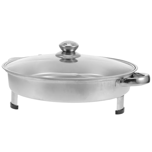 ULTECHNOVO Buffetwärmer aus mit Glasdeckel Multifunktionale Grillplatte für Indoor und Outdoor Anwendungen für Grillabende und Catering Events von ULTECHNOVO