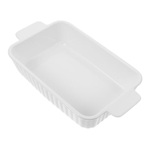 ULTECHNOVO Ceramic Auflaufform mit Doppelgriffen Multifunktionale Backform für Haushalt für Lasagne Gemüse und Kleine Rechteckige Robust und Pflegeleicht von ULTECHNOVO