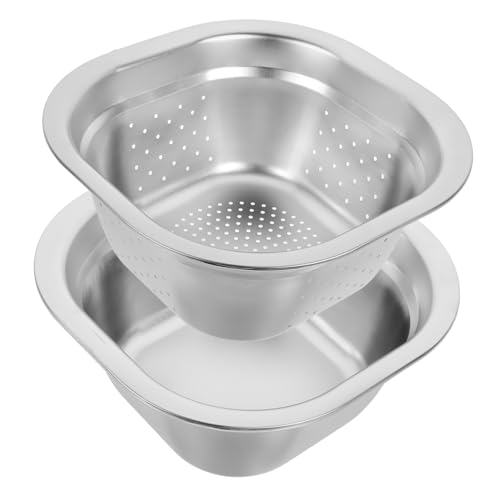ULTECHNOVO Colander Teilig Küchensieb Waschschüssel Feines Mesh für Obst Gemüse Koch und Campingbedarf Langlebig und Handfreundlich von ULTECHNOVO