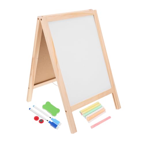 ULTECHNOVO Doppelseitiges Holz Kreide und Whiteboard Robustes Kinderschreibbrett Leicht Langlebig für Schule und Zuhause Fördert Kreativität und Lernen für Aller Altersgruppen von ULTECHNOVO