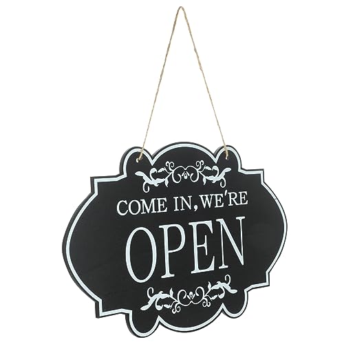 ULTECHNOVO Doppelseitiges Türschild Geöffnet-geschlossen Für Unternehmen Hölzernes Schild Zum Aufhängen Groß Und Sichtbar Für Restaurants Cafés Und Geschäfte von ULTECHNOVO