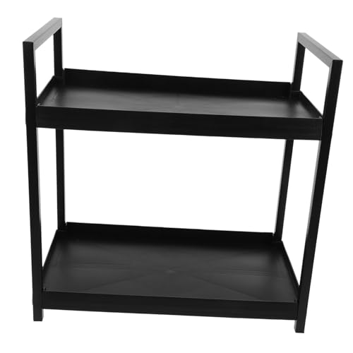 ULTECHNOVO Doppelter Kosmetikablage für Schwarzer Organizer für Schminktisch und Badezimmer zur Aufbewahrung von Accessoires Reduzierung von Unordnung von ULTECHNOVO
