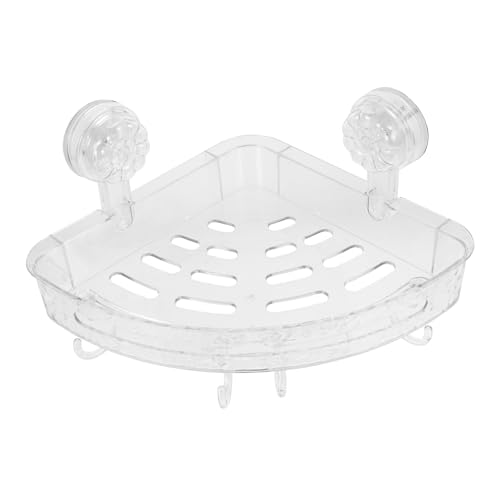 ULTECHNOVO Eckregal für Badezimmer mit Saugnapf Wandmontierter Organizer ohne Bohren Transparentes Design für Shampoo und Pflegeprodukte Starke Tragfähigkeit Einfache Installation von ULTECHNOVO