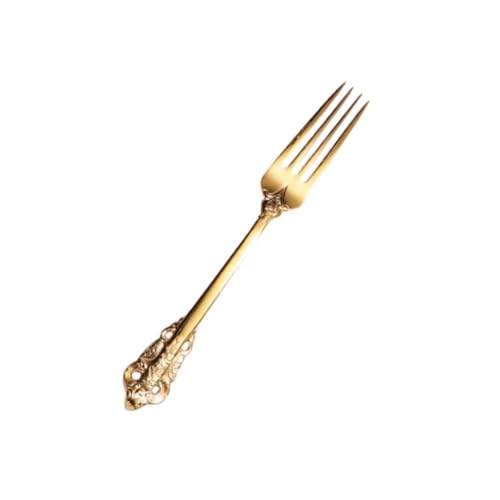 ULTECHNOVO Edelstahl Dinnergabel mit Klassischem Präge design Goldfarben Qualität Elegante Westliche Tafelgabel für Zuhause Restaurant und Büro Spülmaschinenfest zum Servieren von Fleisch ULTECHNOVO Edelstahl Dinnergabel mit Klassischem Präge design Goldfarben Qualität Elegante Westliche Tafelgabel für Zuhause Restaurant und Büro Spülmaschinenfest zum Servieren von Fleisch von ULTECHNOVO