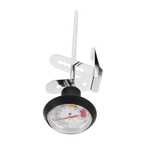 ULTECHNOVO Edelstahl Milchaufschäumer Thermometer mit Clip Präzises Küchenthermometer für Kaffee Milchtemperatur Langlebige Lange Sonde Vielseitig Einsetzbar für Kaffeezubereitung und von ULTECHNOVO