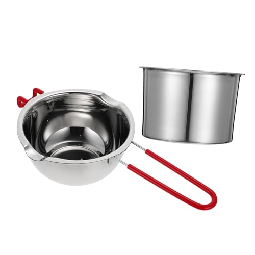 ULTECHNOVO Edelstahl Schmelztopf mit Silikongriff Wasserbad Topf für Käse Butter Schokolade Gleichmäßige Hitzeverteilung Sicherer Griff für Outdoor Kochen und Backpacking ULTECHNOVO Edelstahl Schmelztopf mit Silikongriff Wasserbad Topf für Käse Butter Schokolade Gleichmäßige Hitzeverteilung Sicherer Griff für Outdoor Kochen und Backpacking von ULTECHNOVO
